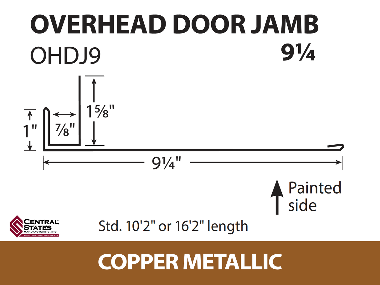 Overhead Door Trim (Various Lengths) - 29 ga.