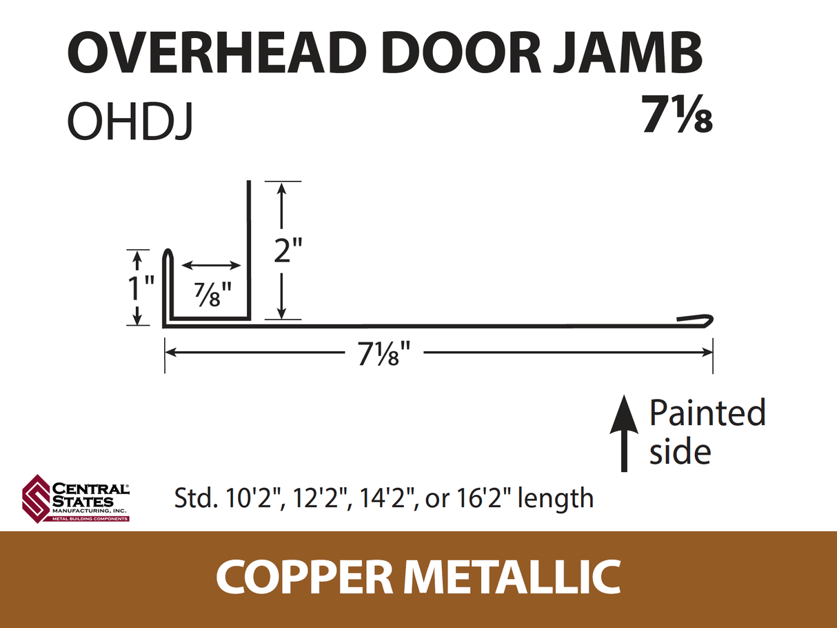 Overhead Door Trim (Various Lengths) - 29 ga.