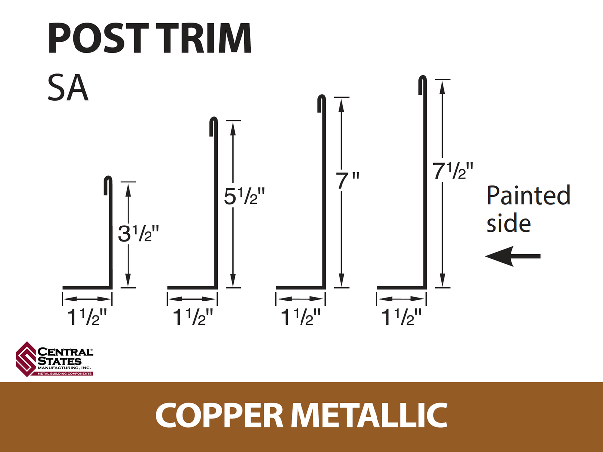 Post Trim 10'2" - 29 ga. (Various Widths)