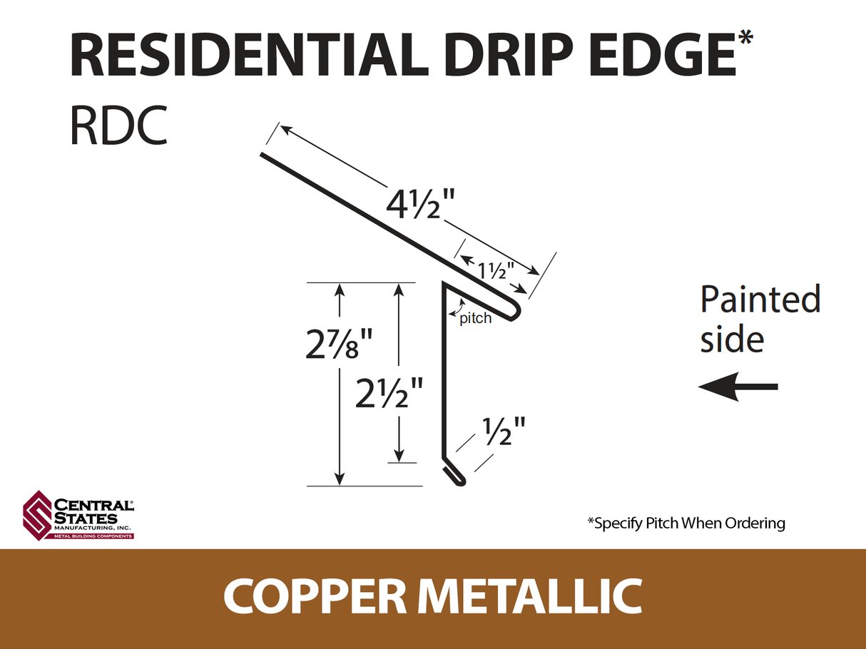 Residential Drip Edge 10'2" - 29 ga.