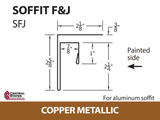 Soffit F&J Channel 10'2" - 29 ga.