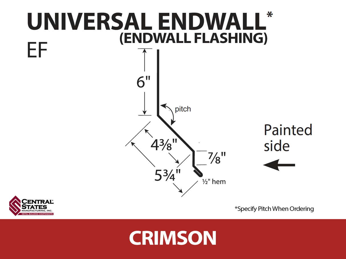 Universal Endwall 10'2" - 29 ga.