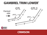 Gambrel Trim Lower - Transition Flashing 10'2" - 29 ga.