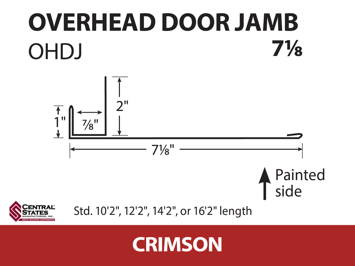 Overhead Door Trim (Various Lengths) - 29 ga.