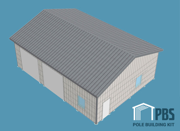 Pole Building Exterior Kit - 30x40x12 (METAL ONLY)