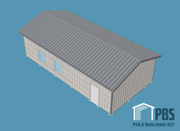 Pole Building Exterior Kit - 20x40x10 (METAL ONLY)