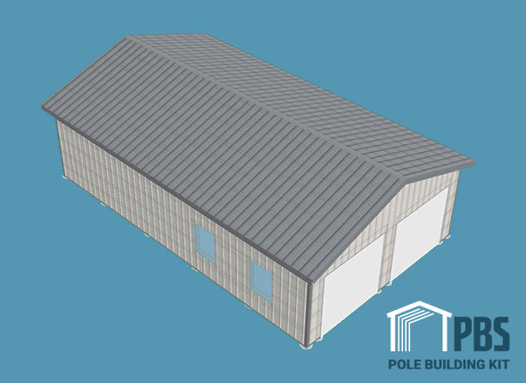 Pole Building Exterior Kit - 24x40x10 (METAL ONLY)