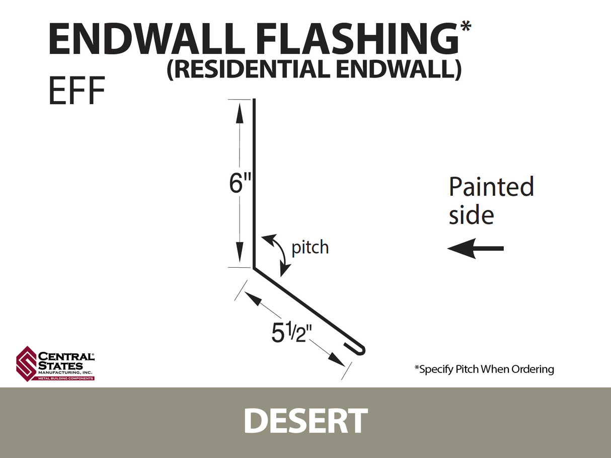Endwall Flashing - Residential Endwall 10'2" - 29 ga.