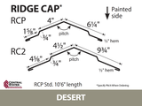 (Various Widths) 10'6" Ridge Cap - 29 ga.