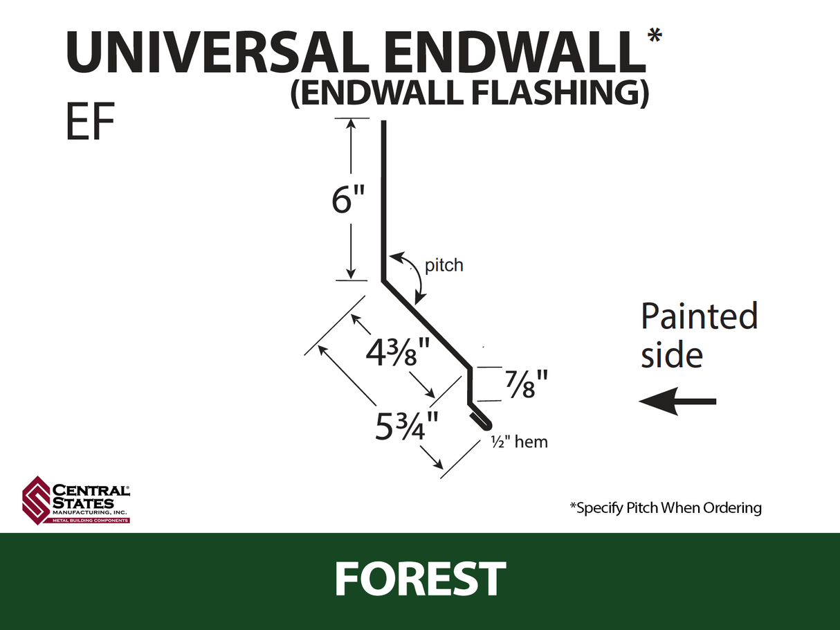 Universal Endwall 10'2" - 29 ga.