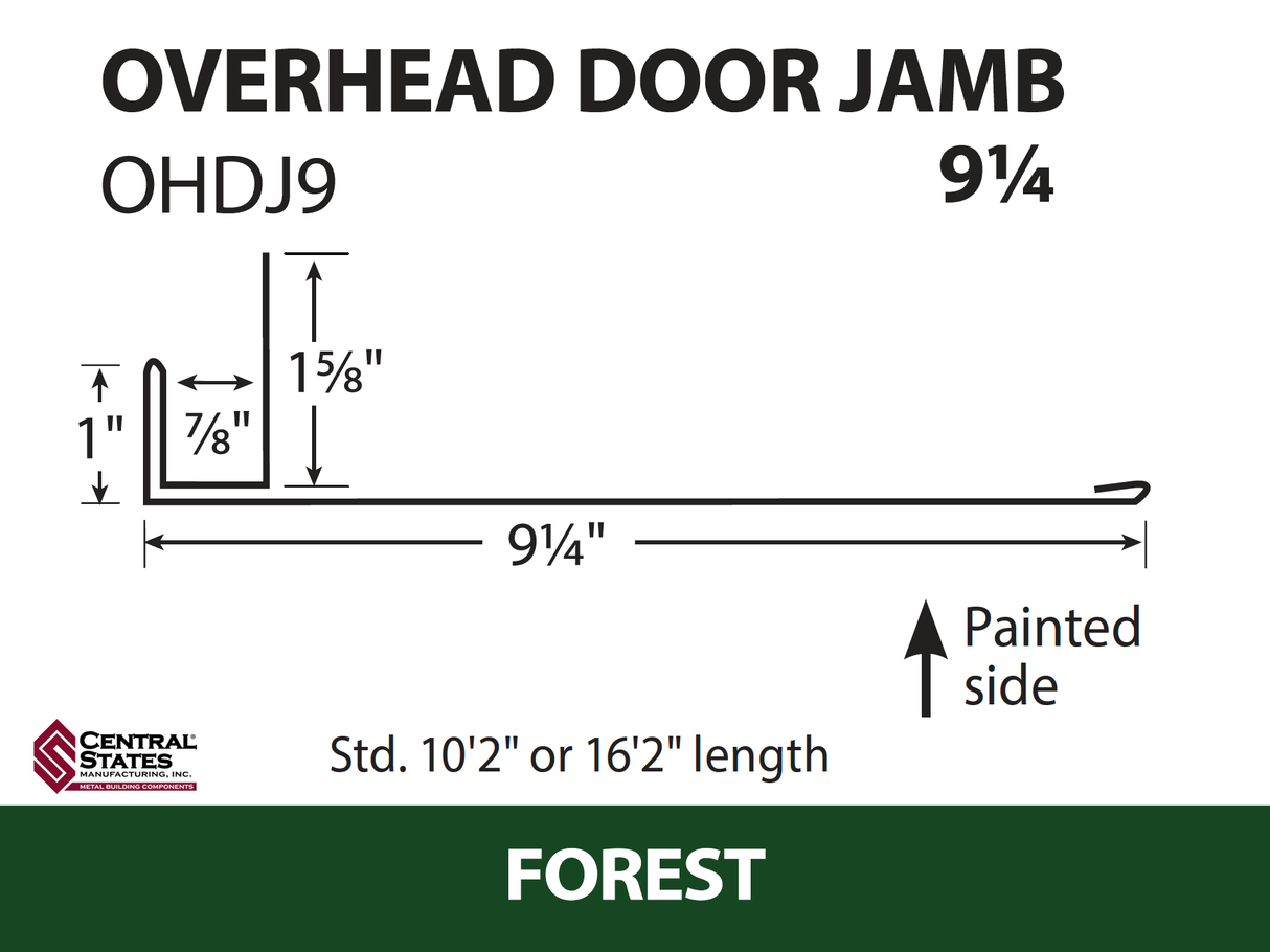 Overhead Door Trim (Various Lengths) - 29 ga.