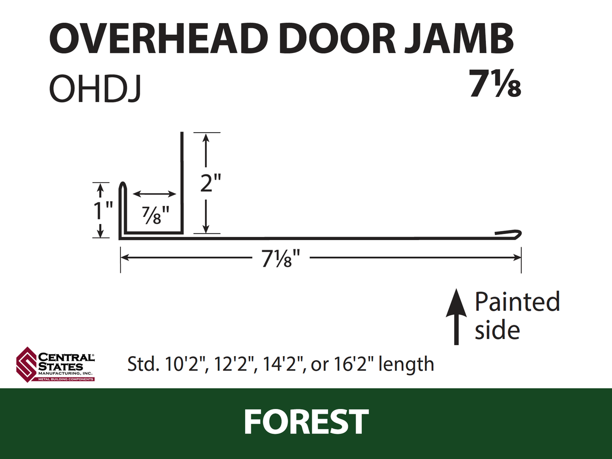 Overhead Door Trim (Various Lengths) - 29 ga.