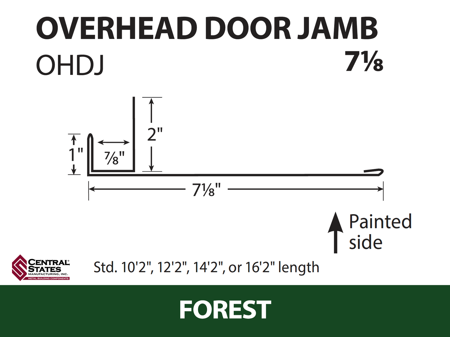 Overhead Door Trim (Various Lengths) - 29 ga.