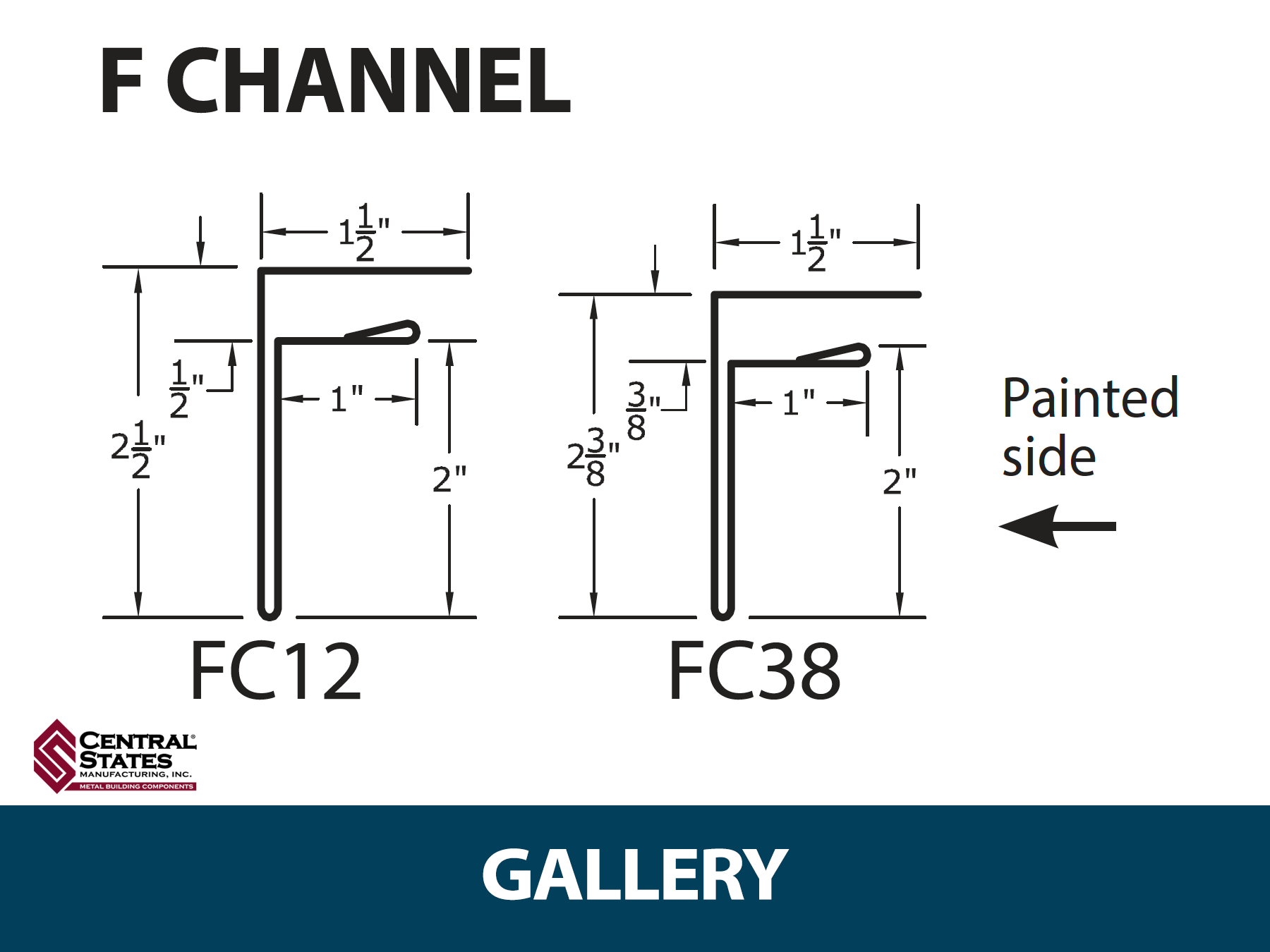 F-Channel 10'2" - 29 ga.