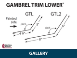 Gambrel Trim Lower - Transition Flashing 10'2" - 29 ga.