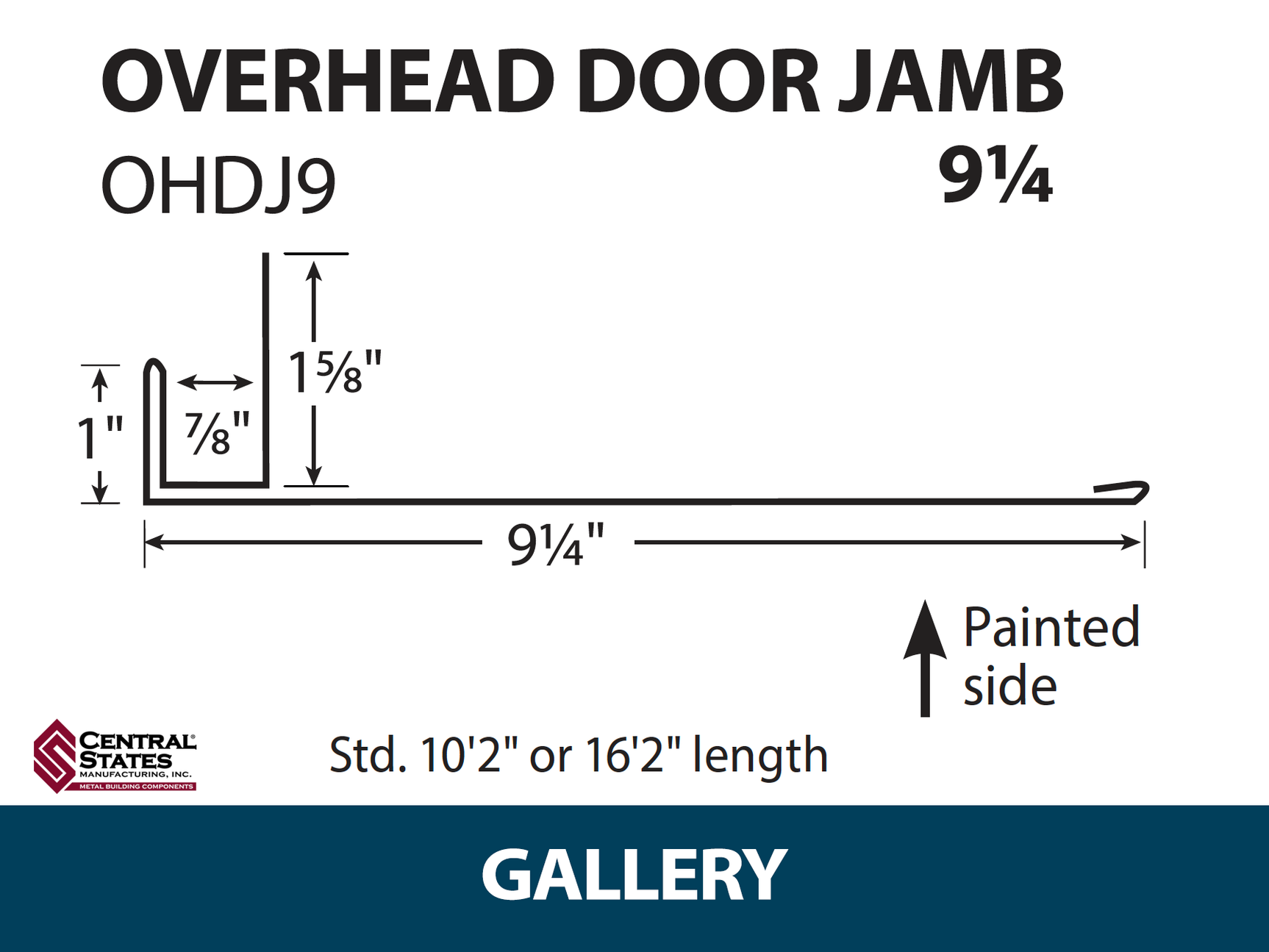 Overhead Door Trim (Multiple Sizes)