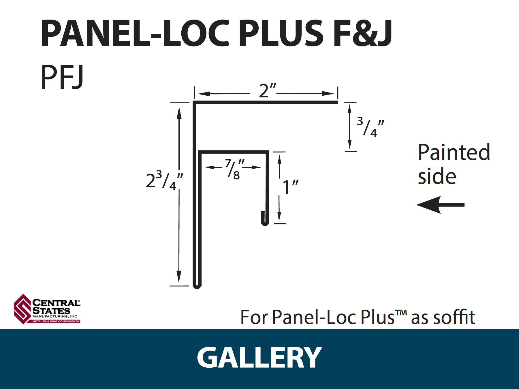 Panel-Loc Plus™ F&J Channel 10'2" - C&T Trim - 29 ga.