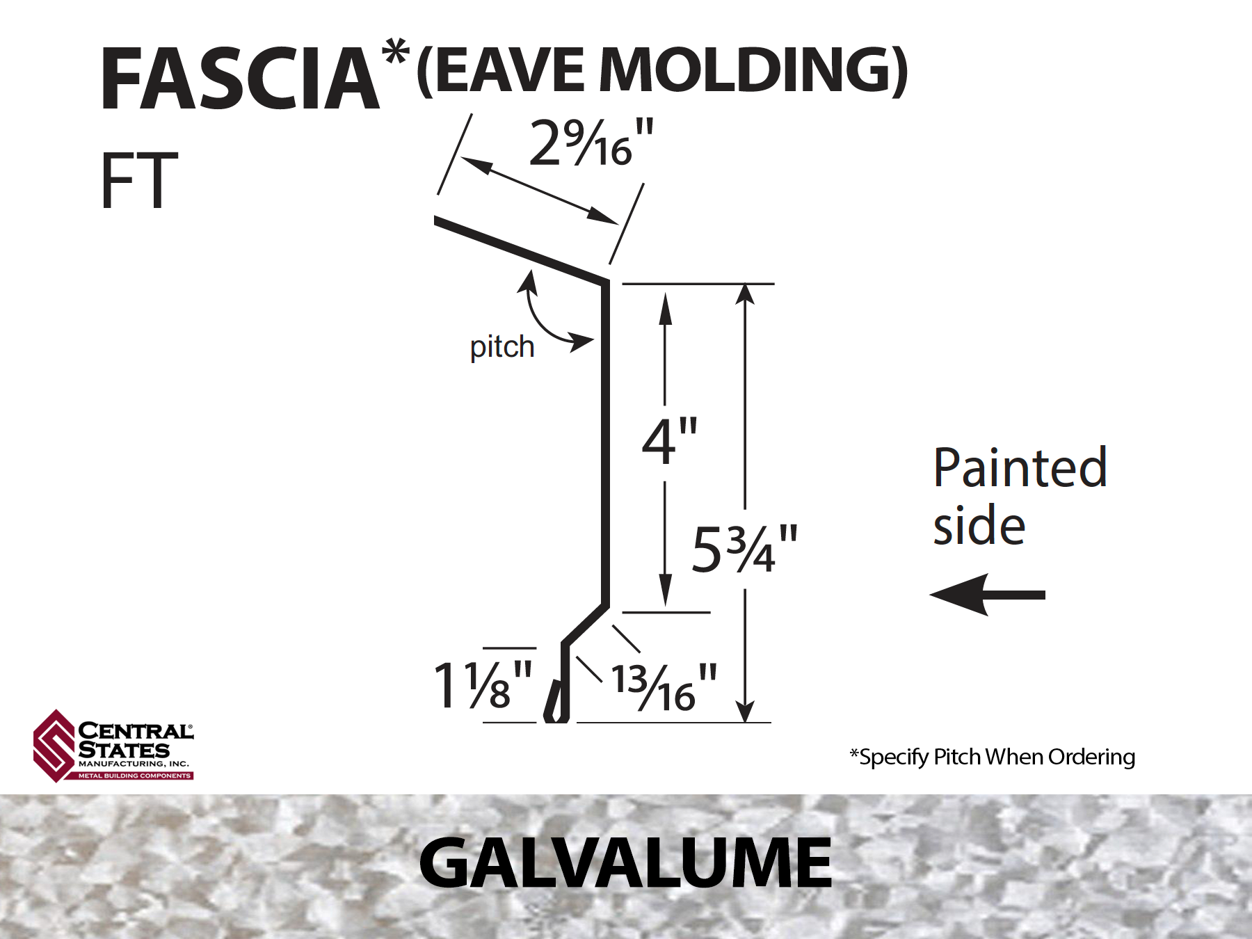Eave Molding 10'2" - Fascia - 29 ga.