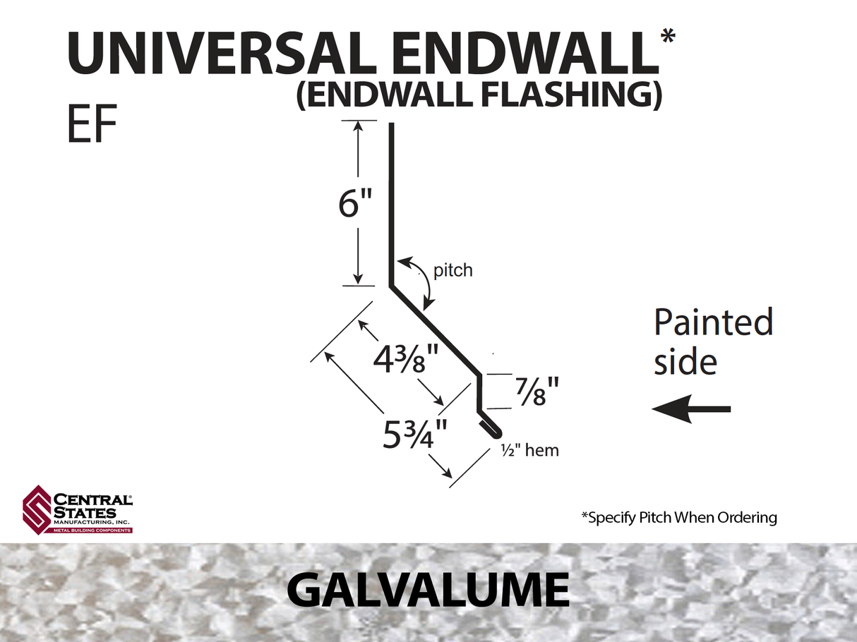 Universal Endwall 10'2" - 29 ga.