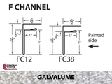 F-Channel 10'2" - 29 ga.