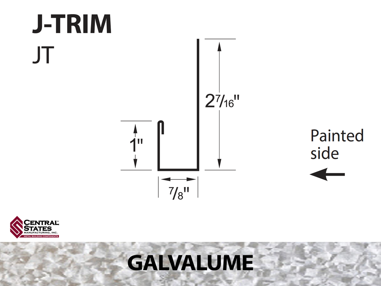 J-Channel 10'2" - 29 ga.