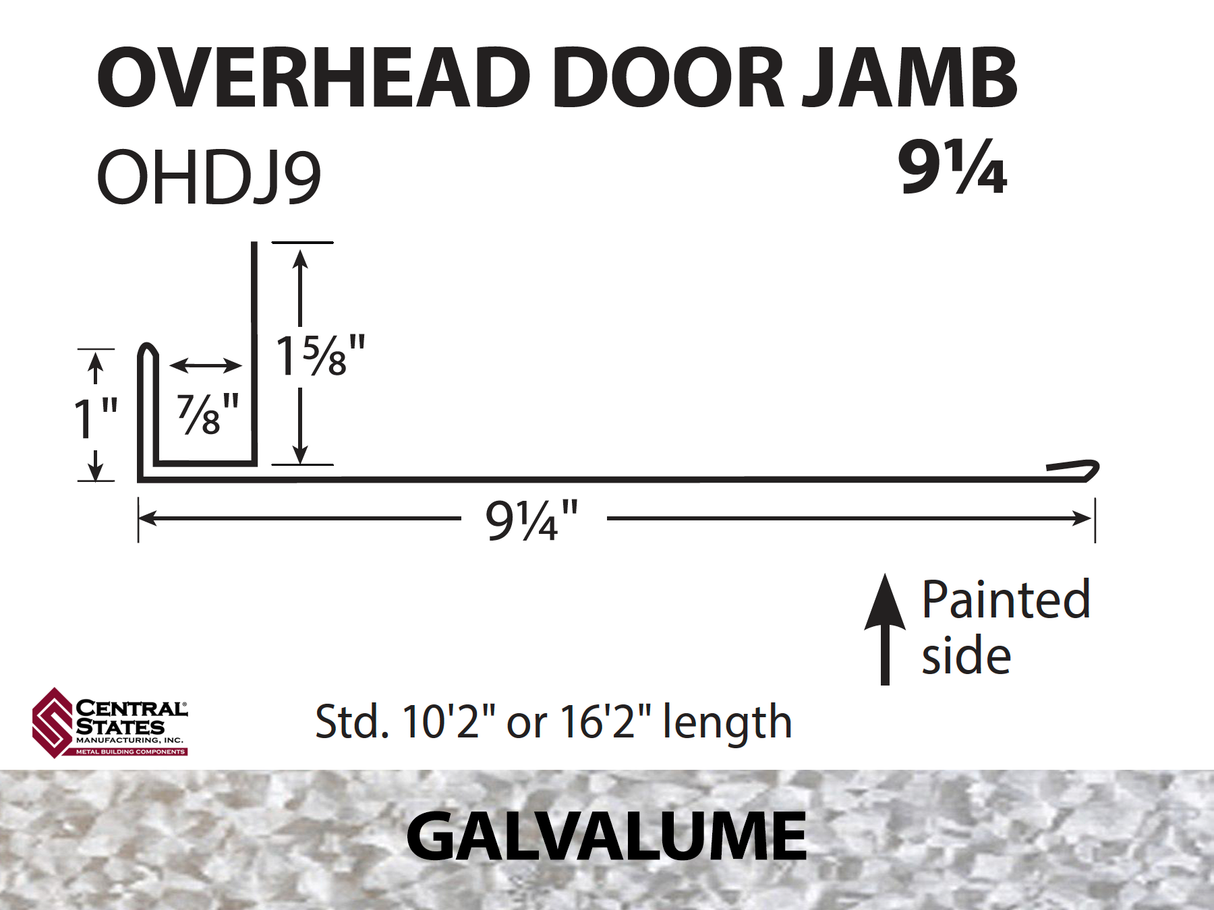 Overhead Door Trim (Various Lengths) - 29 ga.