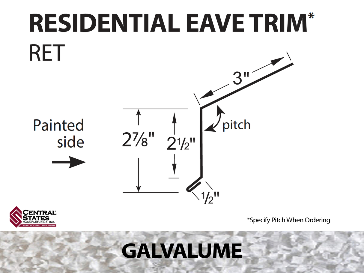 Residential Eave 10'2" - 29 ga.