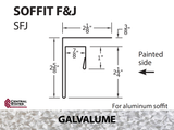 Soffit F&J Channel 10'2" - 29 ga.