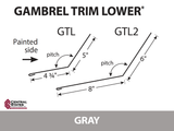 Gambrel Trim Lower - Transition Flashing 10'2" - 29 ga.
