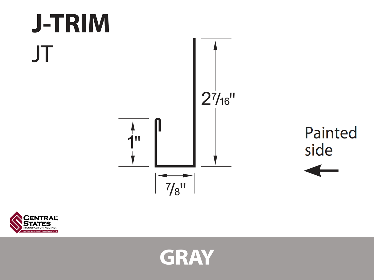 J-Channel 10'2" - 29 ga.