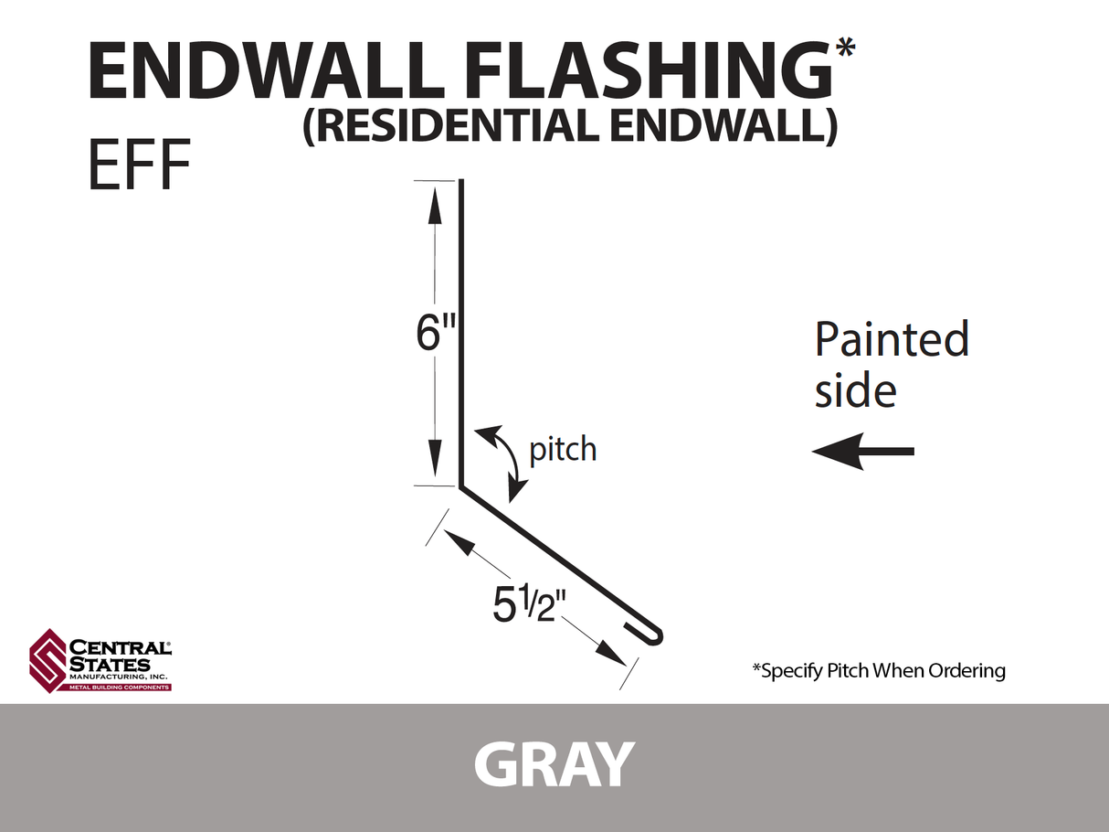 Endwall Flashing - Residential Endwall 10'2" - 29 ga.