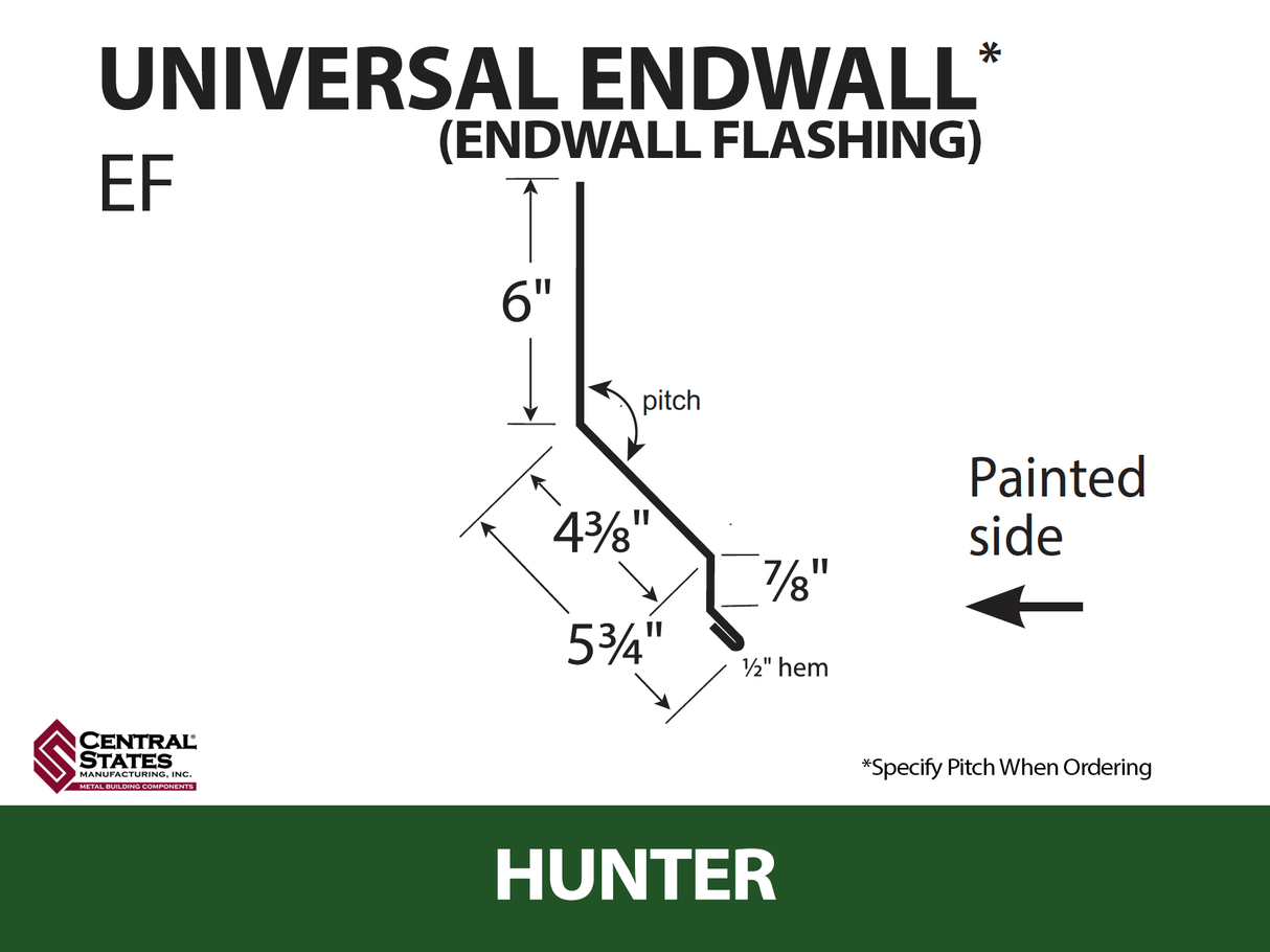 Universal Endwall 10'2" - 29 ga.