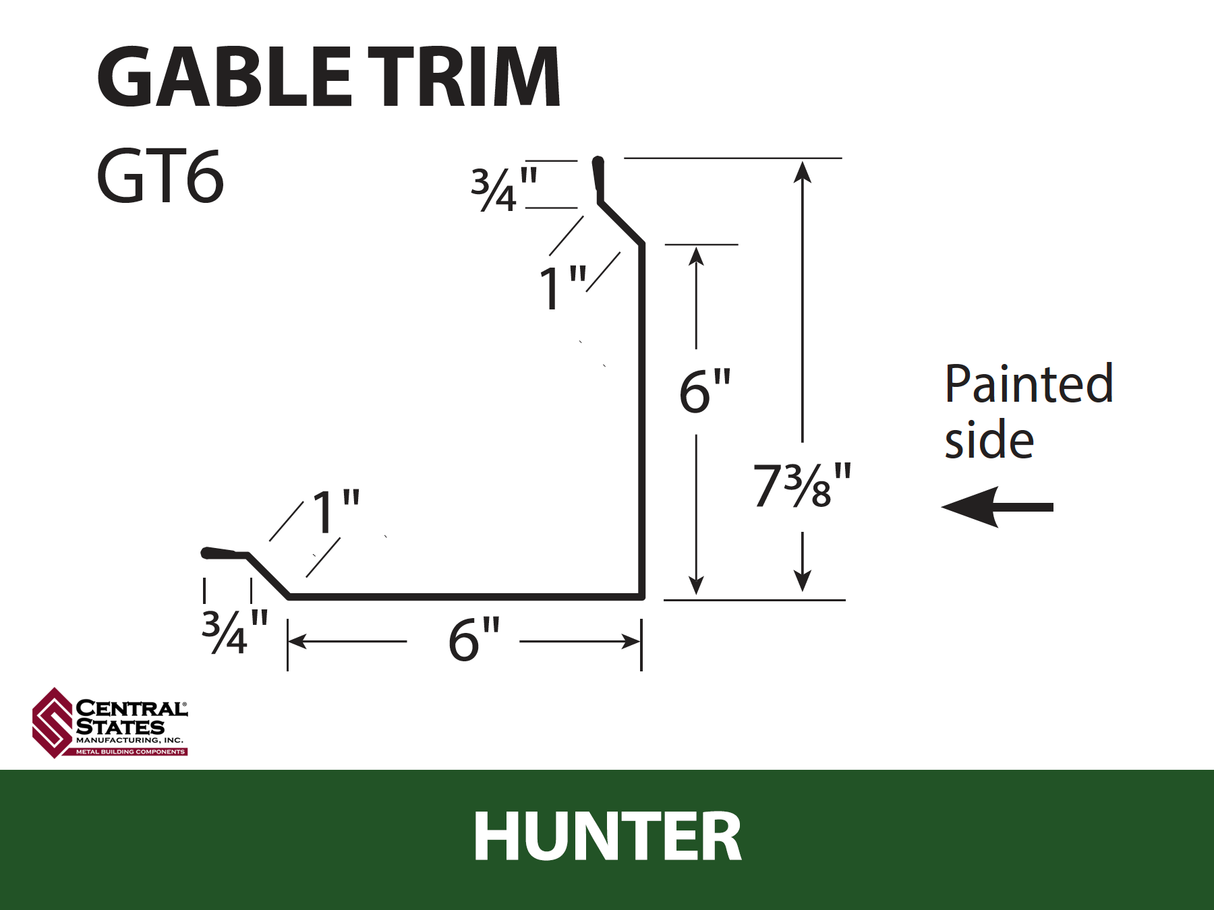 Gable Trim 10'2" - 29 ga.