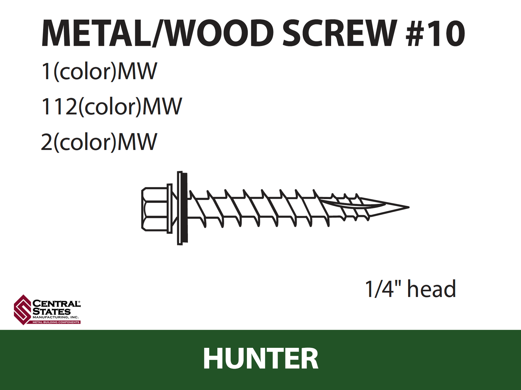 #10 Wood Screw - 250 qty