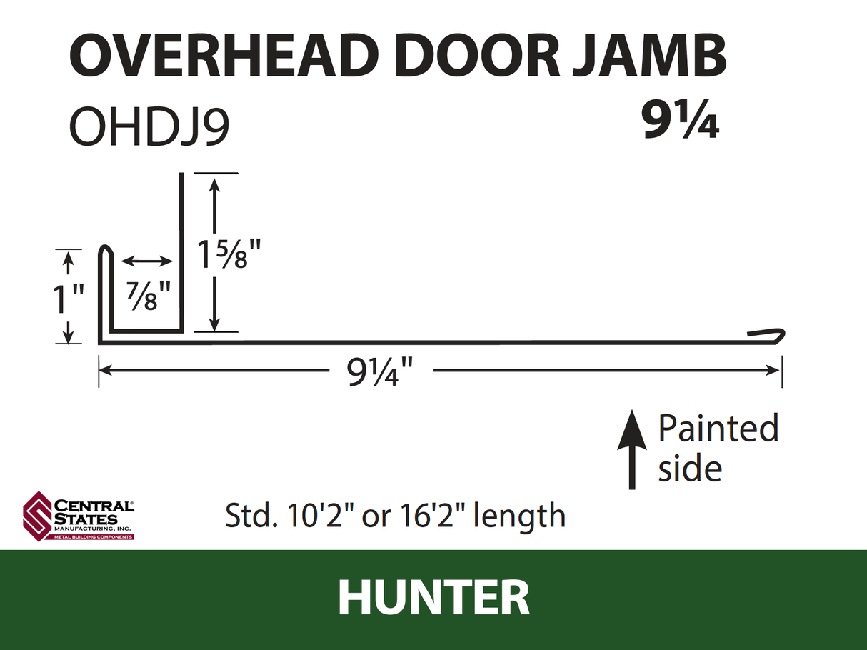 Overhead Door Trim (Various Lengths) - 29 ga.
