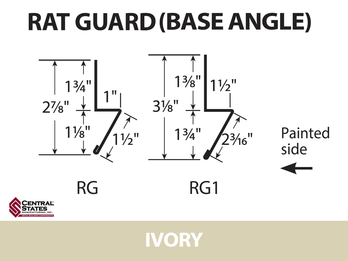 Base Angle 10'2" - 29 ga. -  CSM Trim