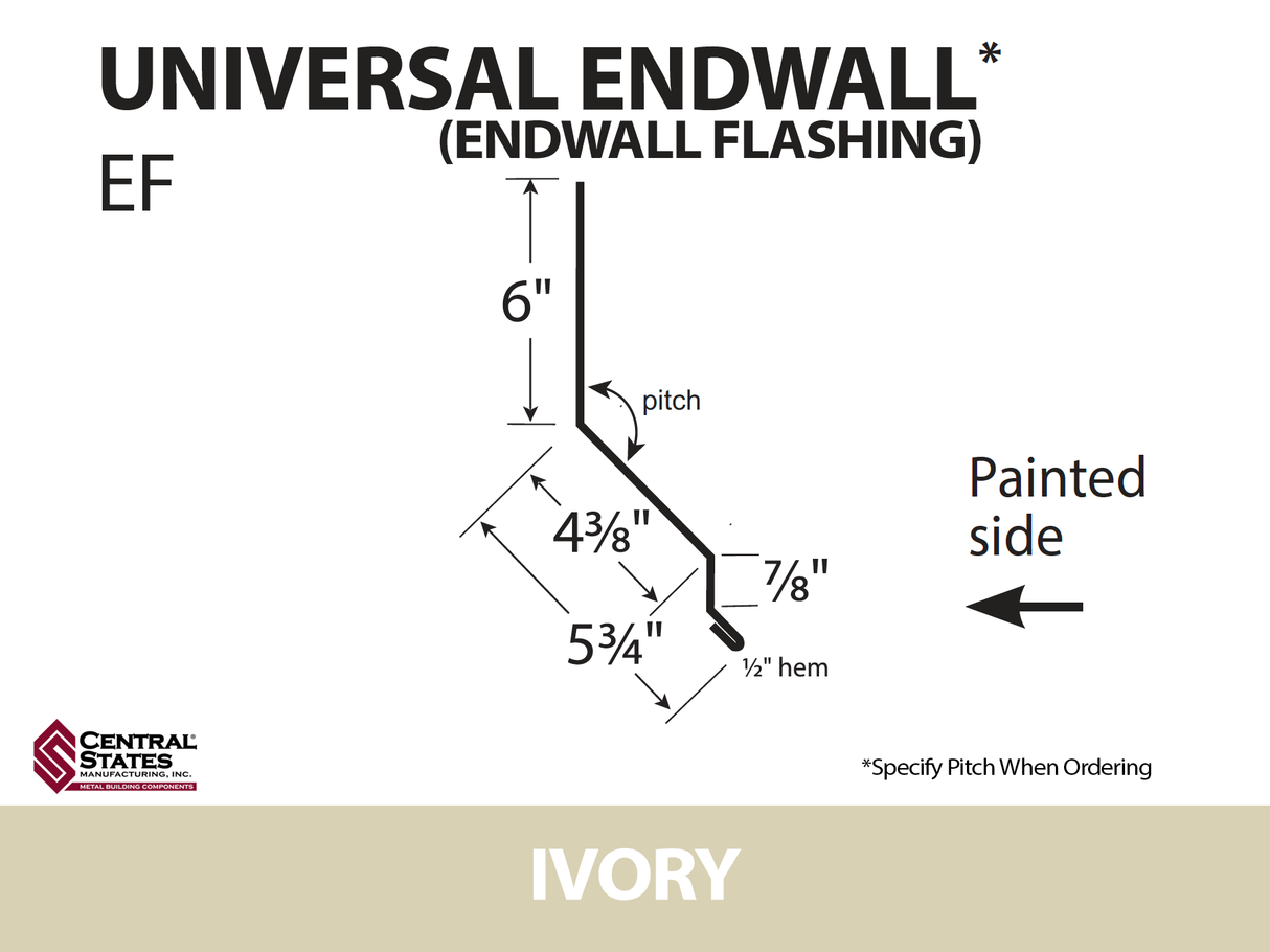 Universal Endwall 10'2" - 29 ga.