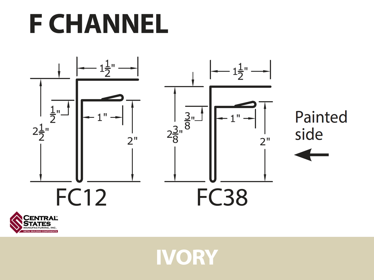 F-Channel 10'2" - 29 ga.