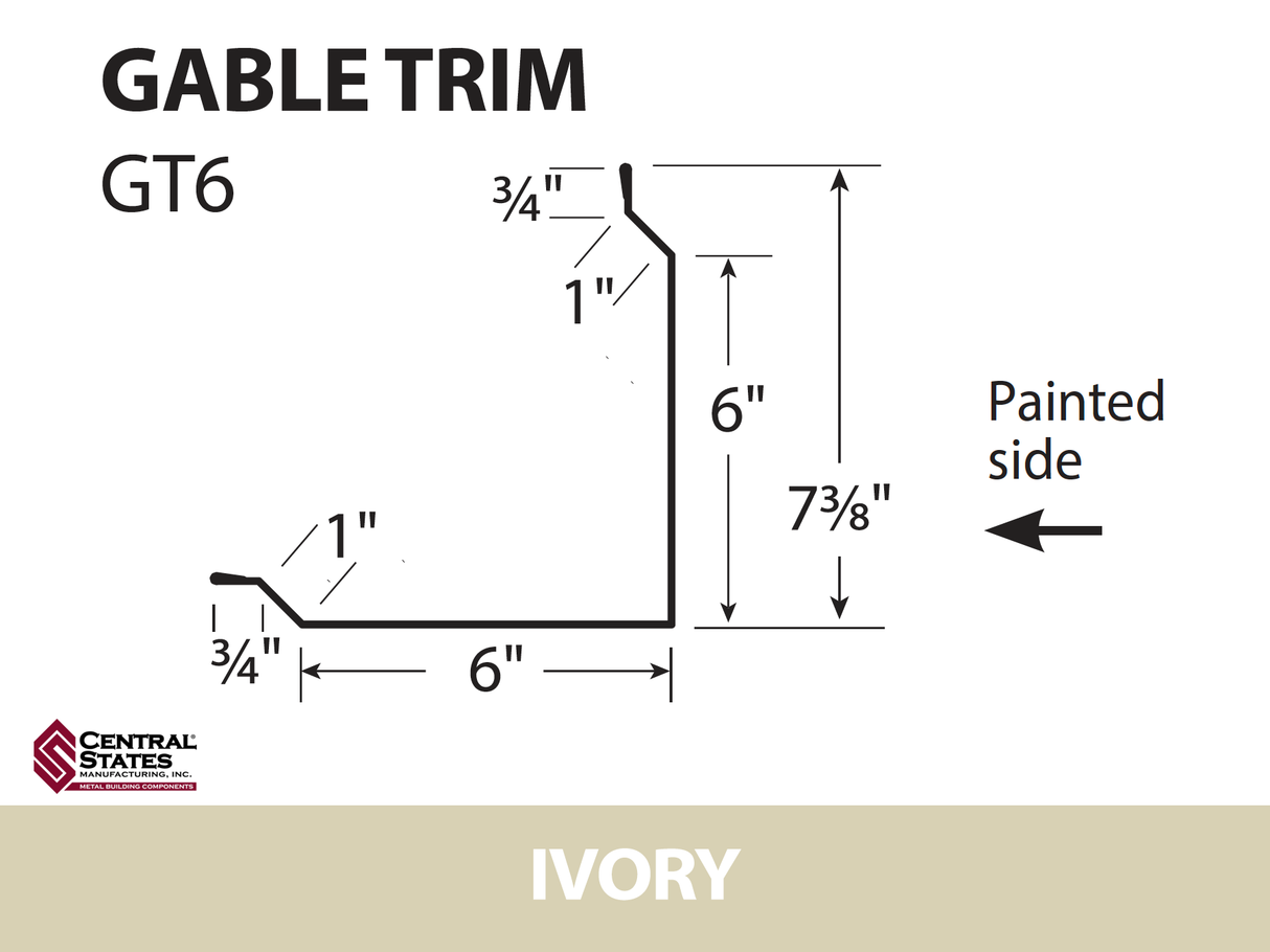 Gable Trim 10'2" - 29 ga.
