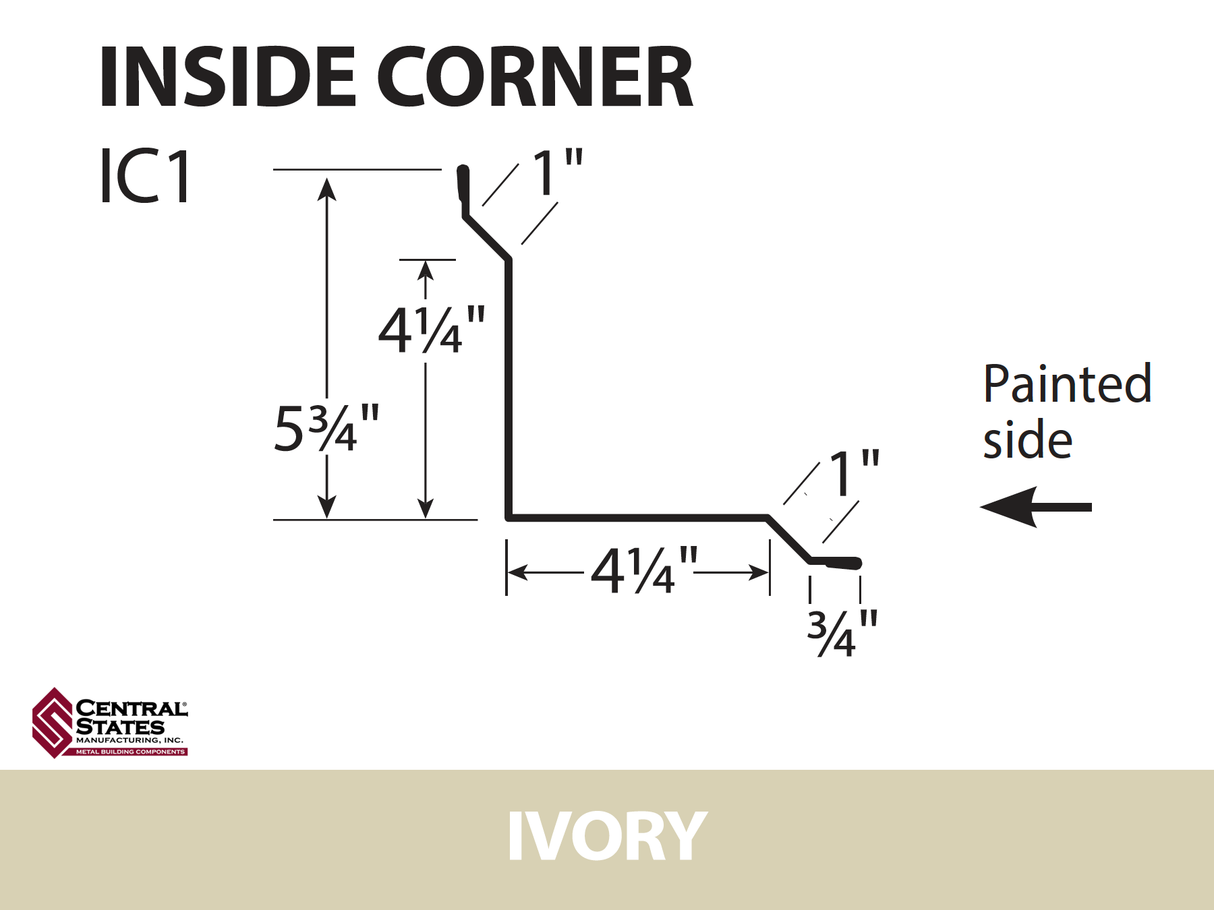 Inside Corner - 29 ga. - 10'2"