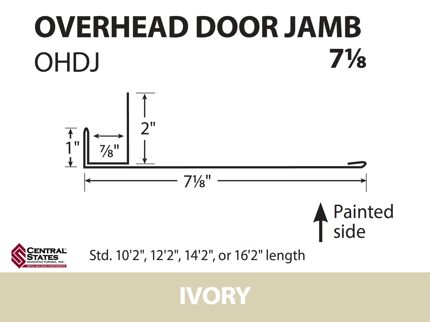 Overhead Door Trim (Various Lengths) - 29 ga.
