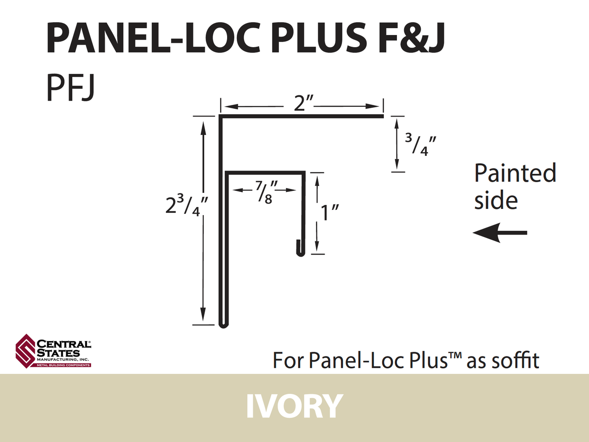 Panel-Loc Plus™ C&T Trim 10'2" - 29 ga.