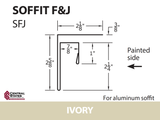 Soffit F&J Channel 10'2" - 29 ga.