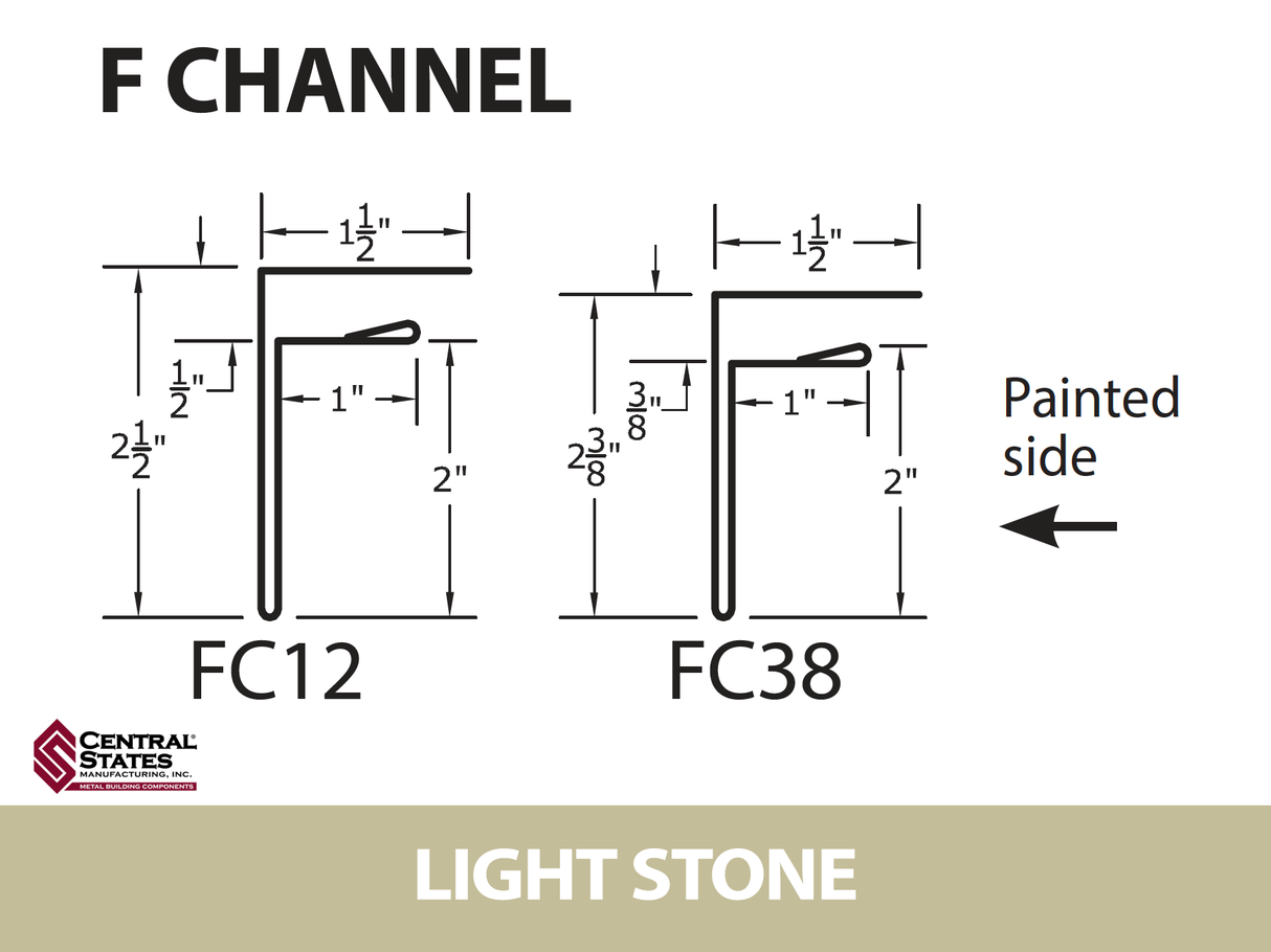 F-Channel 10'2" - 29 ga.