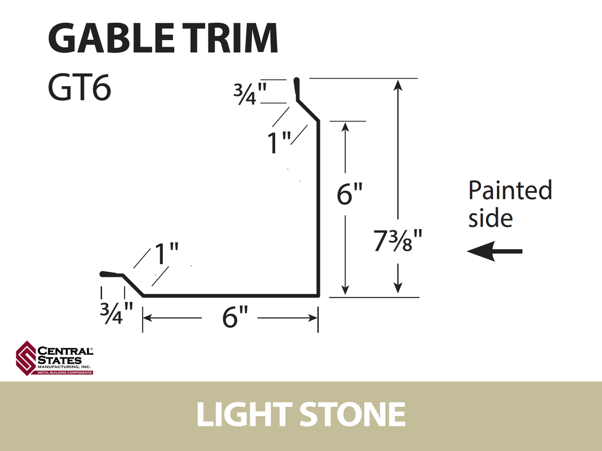 Gable Trim 10'2" - 29 ga.