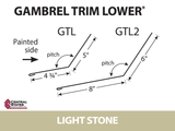 Gambrel Trim Lower - Transition Flashing 10'2" - 29 ga.