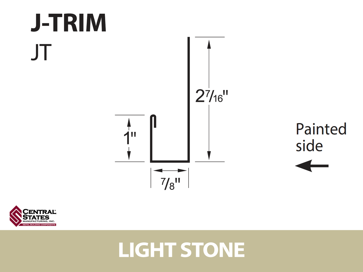 J-Channel 10'2" - 29 ga.