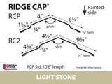 (Various Widths) 10'6" Ridge Cap - 29 ga.