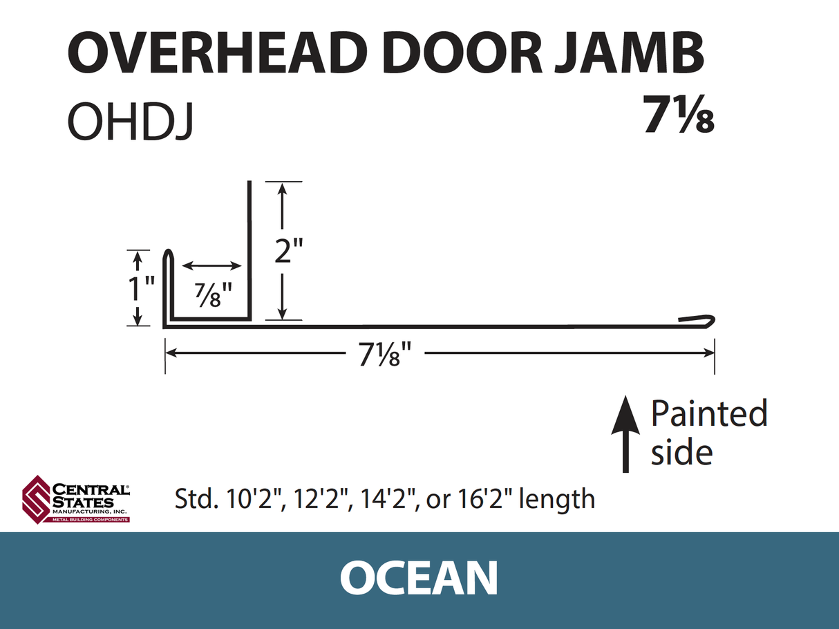 Overhead Door Trim (Various Lengths) - 29 ga.