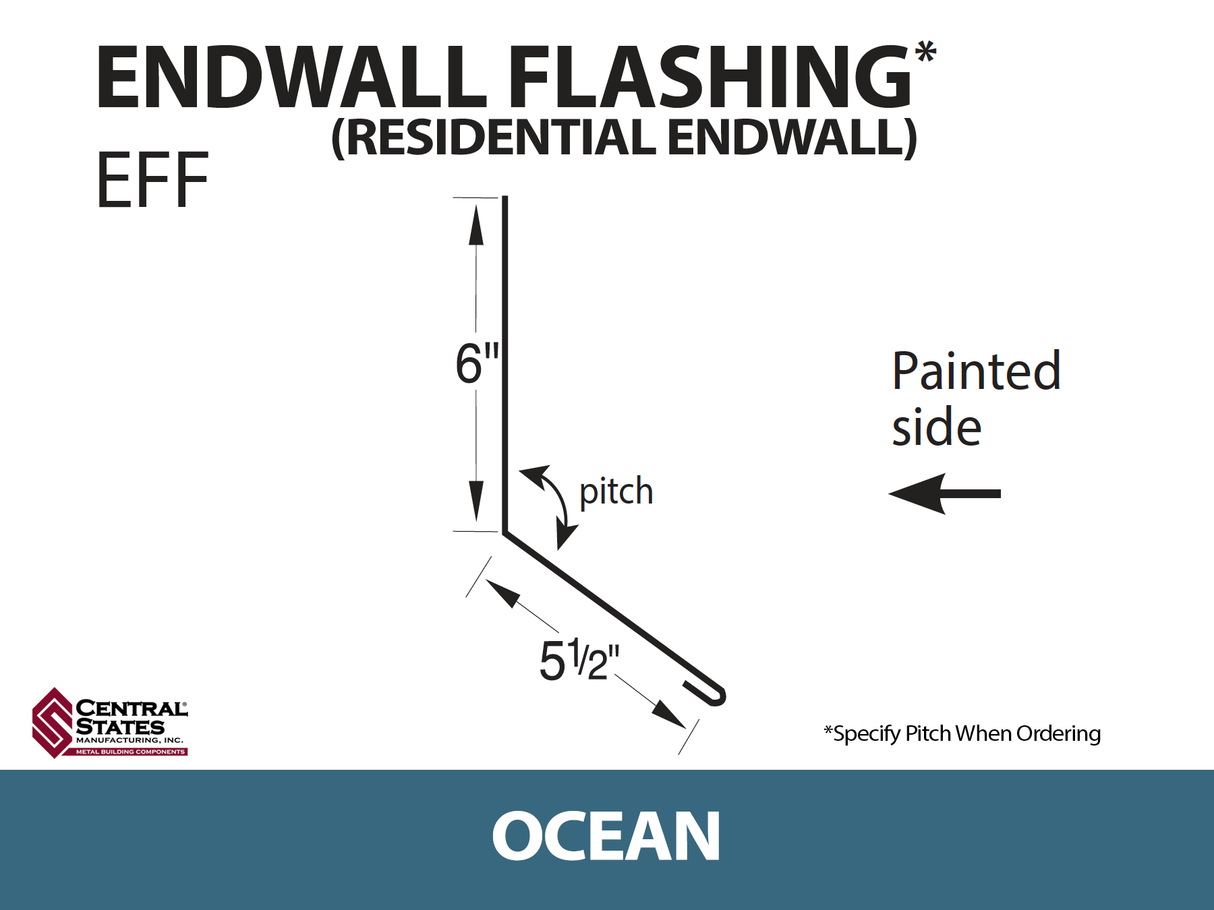 Endwall Flashing - Residential Endwall 10'2" - 29 ga.